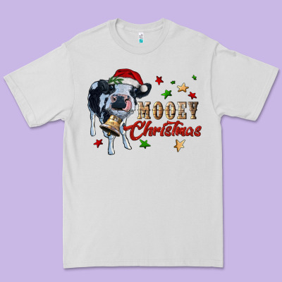 Mooey Christmas Premium Tee Designed By Ranaportraitstore