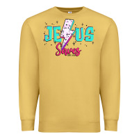 Antique Gold jesus saves Premium Sweatshirt - JahusDesignShop