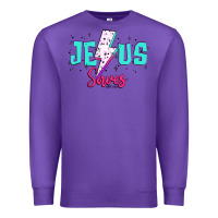 Purple jesus saves Premium Sweatshirt - JahusDesignShop