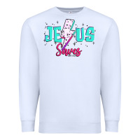 White jesus saves Premium Sweatshirt - JahusDesignShop