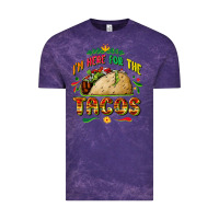 Cloud Purple I'm here for the tacos Vintage Tee - FaDigitalArtStudio