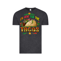 Vintage Black I'm here for the tacos Vintage Tee - FaDigitalArtStudio