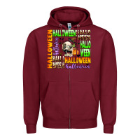Burgundy halloween Zipper Hoodie - AdoDesignShop