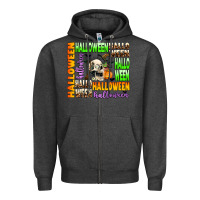 Charcoal Heather halloween Zipper Hoodie - AdoDesignShop