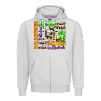 Dove Grey halloween Zipper Hoodie - AdoDesignShop