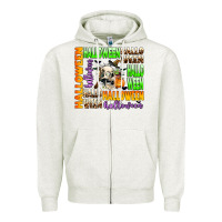Oatmeal Heather halloween Zipper Hoodie - AdoDesignShop