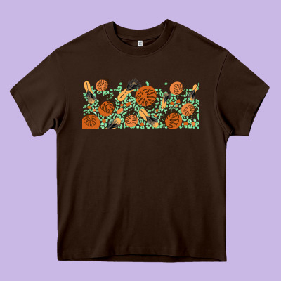 Boho Plant Heavy Core Tee Designed By Tumblerdesignbyshophia