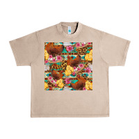 French Oak chicken and chicks with flowers seamless pattern Urban Heavy Tee - FaDigitalArtStudio