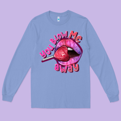 You Blow Me Away Valentines Day Long Sleeve Tee Designed By Fadigitalartstudio