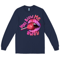 Navy You Blow Me Away Valentines Day Long Sleeve Tee - FaDigitalArtStudio