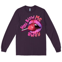 Plum You Blow Me Away Valentines Day Long Sleeve Tee - FaDigitalArtStudio
