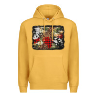 Mustard army cowhide leopard Christmas Premium Hoodie - Jasminsmagicworld