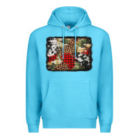 Ocean Blue army cowhide leopard Christmas Premium Hoodie - Jasminsmagicworld