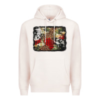 Pale Pink army cowhide leopard Christmas Premium Hoodie - Jasminsmagicworld