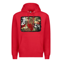 Red army cowhide leopard Christmas Premium Hoodie - Jasminsmagicworld