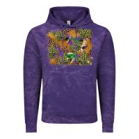 Cloud Purple mardi gras plaid purple glitter cowhide  leopard Vintage Hoodie - FaDigitalArtStudio