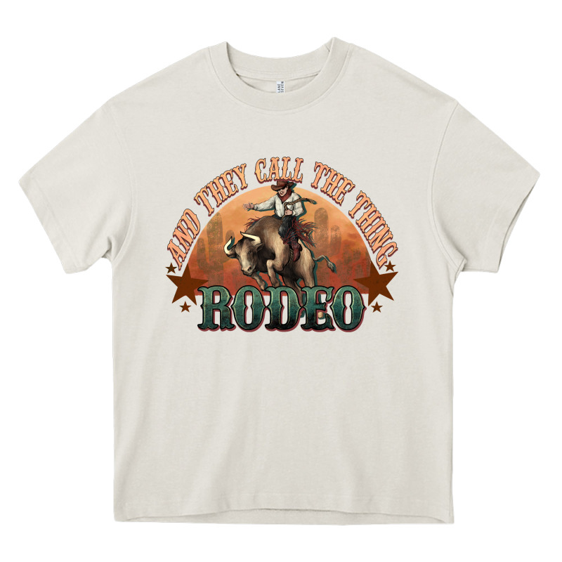 And They Call The Thing Rodeo Bull Bullfighter Heavy Core Tee by HowdyJamesFarm | Teevron