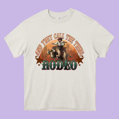And They Call The Thing Rodeo Bull Bullfighter Heavy Core Tee Designed By Howdyjamesfarm
