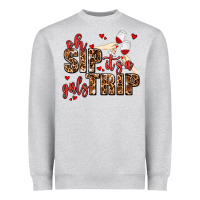 Heather Grey oh sip its a girls trip Heavyweight Sweatshirt - AdoDesignShop