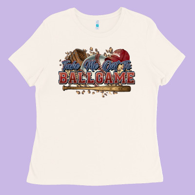 Take Me Out To Ball Game Baseball Ladies Tee Designed By Howdyjamesfarm