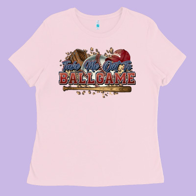 Take Me Out To Ball Game Baseball Ladies Tee Designed By Howdyjamesfarm