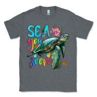 Charcoal Heather sea you soon with sea turtle Classic Tee - Artiststas