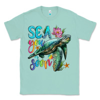 Seafoam sea you soon with sea turtle Classic Tee - Artiststas