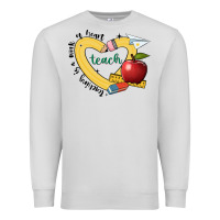 Dove Grey teaching is a work of heart Premium Sweatshirt - JahusDesignShop