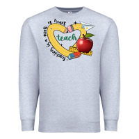 Heather Grey teaching is a work of heart Premium Sweatshirt - JahusDesignShop