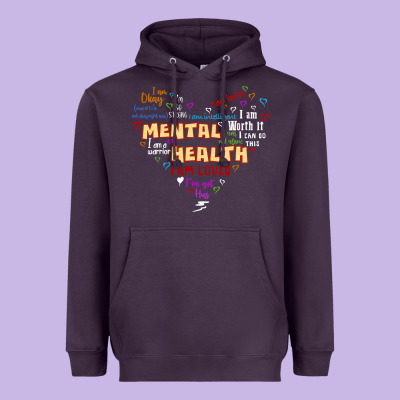 Mental Health Matters Heavyweight Hoodie Designed By Jahusdesignshop