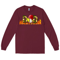 Burgundy Baseball And Softball Dad Libbey Glass Long Sleeve Tee - BundleAndBundleShop