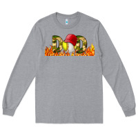 Heather Grey Baseball And Softball Dad Libbey Glass Long Sleeve Tee - BundleAndBundleShop