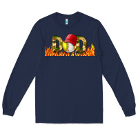 Navy Baseball And Softball Dad Libbey Glass Long Sleeve Tee - BundleAndBundleShop