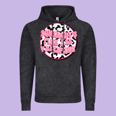 Somebody's Fine Ass Valentine Vintage Hoodie Designed By Fadigitalartstudio