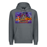 Rock Happy Halloween Raccoon Premium Hoodie - LillyAllenDesigns