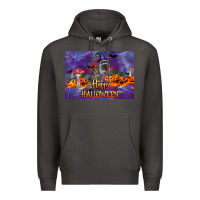 Smoke Happy Halloween Raccoon Premium Hoodie - LillyAllenDesigns