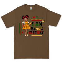Cacao i am black history black girl peekaboo juneteenth Premium Tee - CowGirlArtShop