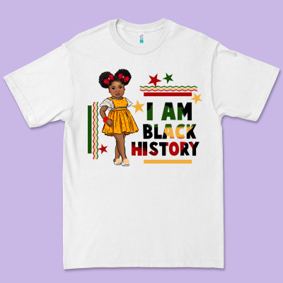 I Am Black History Black Girl Peekaboo Juneteenth Premium Tee Designed By Cowgirlartshop
