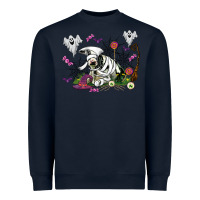 Halloween Cow And Ghosts Heavyweight Sweatshirt | Teevron