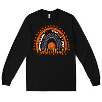 Black Basketball Rainbow Long Sleeve Tee - RanaPortraitStore