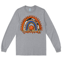 Heather Grey Basketball Rainbow Long Sleeve Tee - RanaPortraitStore