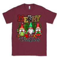 Burgundy merry christmas gnomes Classic Tee - CowGirlArtShop