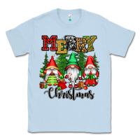 Dusty Blue merry christmas gnomes Classic Tee - CowGirlArtShop
