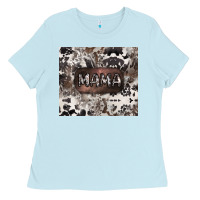 Baby Blue mama cowhide cowgirl Ladies Tee - CowGirlArtShop