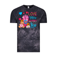 Cloud Black Love More Worry Less Valentines Day Cold Drink Vintage Tee - FaDigitalArtStudio