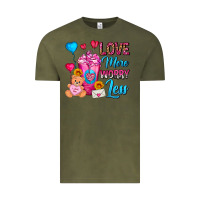 Vintage Olive Love More Worry Less Valentines Day Cold Drink Vintage Tee - FaDigitalArtStudio