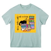 Arona life is better with cats and books Heavy Core Tee - TumblerDesignByShophia