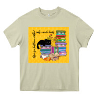 Mossy life is better with cats and books Heavy Core Tee - TumblerDesignByShophia
