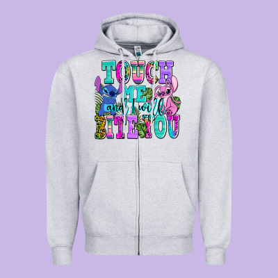 Touch Me And I Will Bite Zipper Hoodie Designed By Adodesignshop