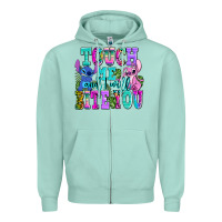 Seafoam touch me and i will bite Zipper Hoodie - AdoDesignShop